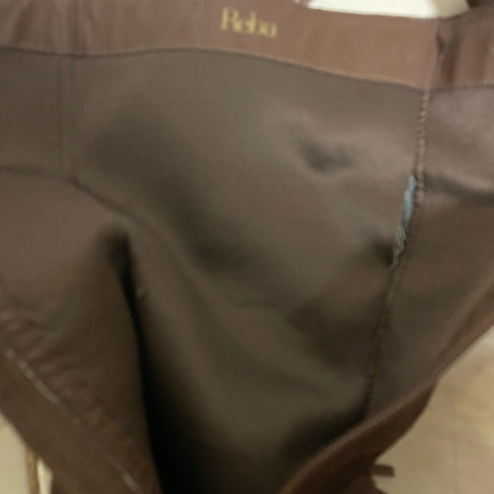 Reba Brown Leather Fringe Boots (All Leather Upper)Fringe on the side. - Picture 9 of 16